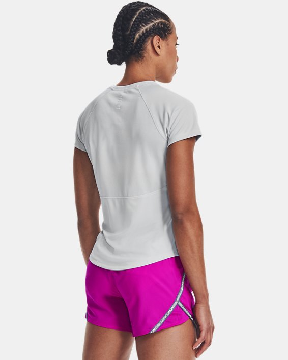 Women's UA Speed Stride Short Sleeve, Gray, pdpMainDesktop image number 2